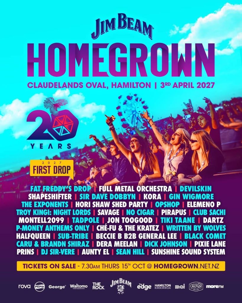 DRM Acts Fat Freddy’s Drop, Full Metal Orchestra, Devilskin and Sir Dave Dobbyn Set to Headline Homegrown 2027